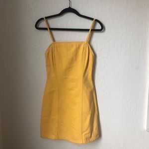 Yellow jean dress (used)